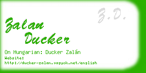 zalan ducker business card